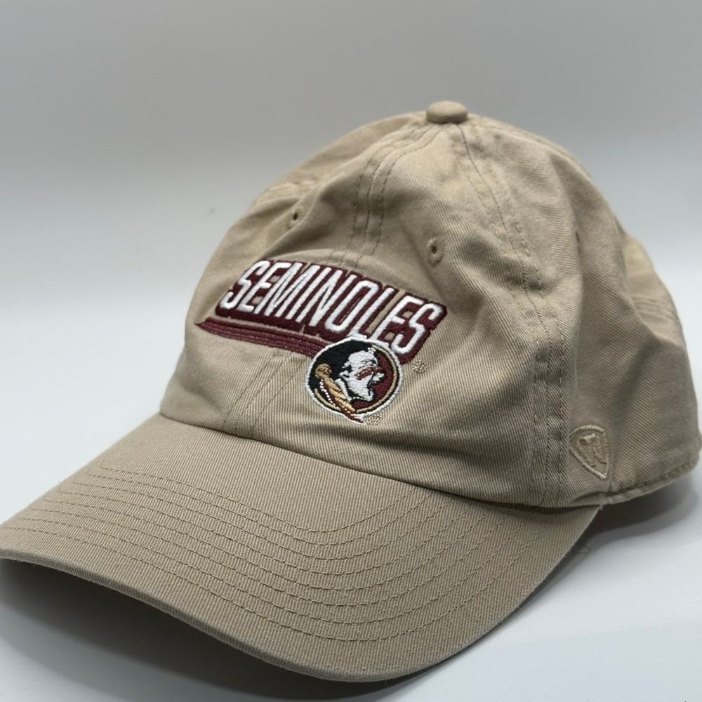 Top of the World FSU Seminoles Hat Khaki Tan Adjustable Baseball Cap FSU